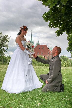 Hochzeitsshooting auf dem Petersberg