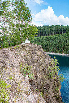 Hochzeitsfotografie an der Ohratalsperre