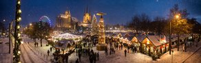 Erfurter Weihnachtsmarkt im Schnee