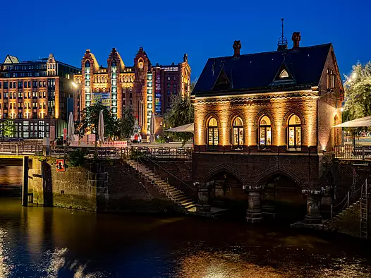 Backsteinlagerhäuser der Speicherstadt.