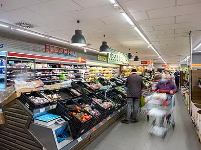 Im Einkaufsmarkt im Erfurter Süden