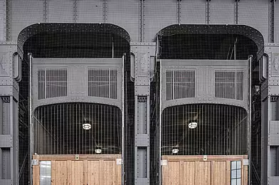Alter Elbtunnel Hamburg mit dem Fahrstuhl.
