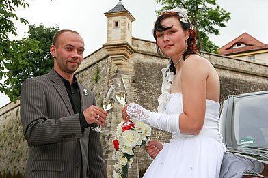 Hochzeitsshooting auf dem Petersberg