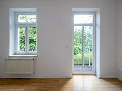 Architekturfotografie Wohnraum mit Balkon