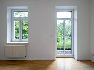 Architekturfotografie Wohnraum mit Balkon